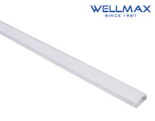 ΠΡΟΦΙΛ ΑΛΟΥΜΙΝΙΟΥ ΕΠΙΤΟΙΧΟ ΓΙΑ ΤΑΙΝΙΕΣ LED 21.5mm ΜΕ ΟΠΑΛ ΚΑΛΥΜΜΑ L=2m ΚΑΙ ΕΞΑΡΤΗΜΑΤΑ WELLMAX