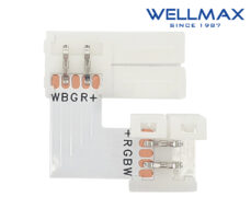 ΣΥΝΔΕΣΜΟΣ ΓΩΝΙΑ 90° ΤΑΙΝΙΑΣ LED 12mm WELLMAX 1