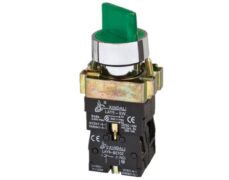 ΔΙΑΚΟΠΤΗΣ Φ22 0-1 1NO+1NC ΜΕ ΛΥΧΝΙΑ 230VAC ΠΡΑΣΙΝΗ BK2365 KND