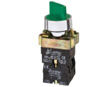 ΔΙΑΚΟΠΤΗΣ Φ22 1-0-2 1NO+1NC ΜΕ ΛΥΧΝΙΑ 230VAC ΠΡΑΣΙΝΗ BK3365 KND
