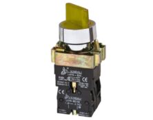 ΔΙΑΚΟΠΤΗΣ Φ22 1-0-2 1NO+1NC ΜΕ ΛΥΧΝΙΑ 230VAC ΚΙΤΡΙΝΗ BK3565 KND