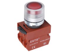 ΜΠΟΥΤΟΝ ΧΩΝΕΥΤΟ Φ22 1NC ΜΕ ΛΥΧΝΙΑ 230VAC ΚΟΚΚΙΝΗ C2PIF-R CNTD 1