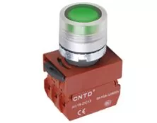 ΜΠΟΥΤΟΝ ΧΩΝΕΥΤΟ Φ22 1NO ΜΕ ΛΥΧΝΙΑ 230VAC ΠΡΑΣΙΝΗ C2PIF-G CNTD
