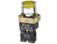 ΜΠΟΥΤΟΝ ΧΩΝΕΥΤΟ Φ22 1NO ΜΕ LED ΚΙΤΡΙΝΟ BW3561 KND 1