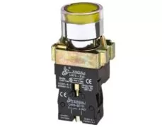 ΜΠΟΥΤΟΝ ΧΩΝΕΥΤΟ Φ22 1NO ΜΕ LED ΚΙΤΡΙΝΟ BW3561 KND