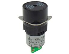 BUZZER ΠΙΝΑΚΑ Φ16 24VAC/DC ΜΑΥΡΟ XDL16-SMF XND 1