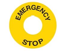 ΠΙΝΑΚΙΔΑ ΕΝΔΕΙΞΗΣ Φ60 EMERGENCY/STOP ΓΙΑ Φ22 ΚΙΤΡΙΝΗ F07/E60 KND