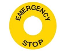 ΠΙΝΑΚΙΔΑ ΕΝΔΕΙΞΗΣ Φ60 EMERGENCY/STOP ΓΙΑ Φ22 ΚΙΤΡΙΝΗ F07/E60 KND 1