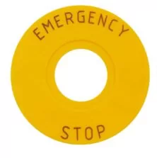ΠΙΝΑΚΙΔΑ ΕΝΔΕΙΞΗΣ Φ60 EMERGENCY/STOP ΓΙΑ Φ22 ΠΟΡΤΟΚΑΛΙ E60 KND