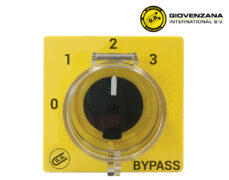 ΠΛΑΚΑ ΔΙΑΚΟΠΤΗ ΠΕΡΙΣΤΡΟΦΙΚΟΥ 0-1-2-3 84X84 BYPASS ΚΙΤΡΙΝΗ KIT018PBYPB GIOVENZANA