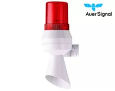 ΚΟΡΝΑ ΜΕ ΕΝΣΩΜΑΤΩΜΕΝΟ ΦΑΡΟ 24VDC 92dB ΚΟΚΚΙΝΟ KLL AUER 1