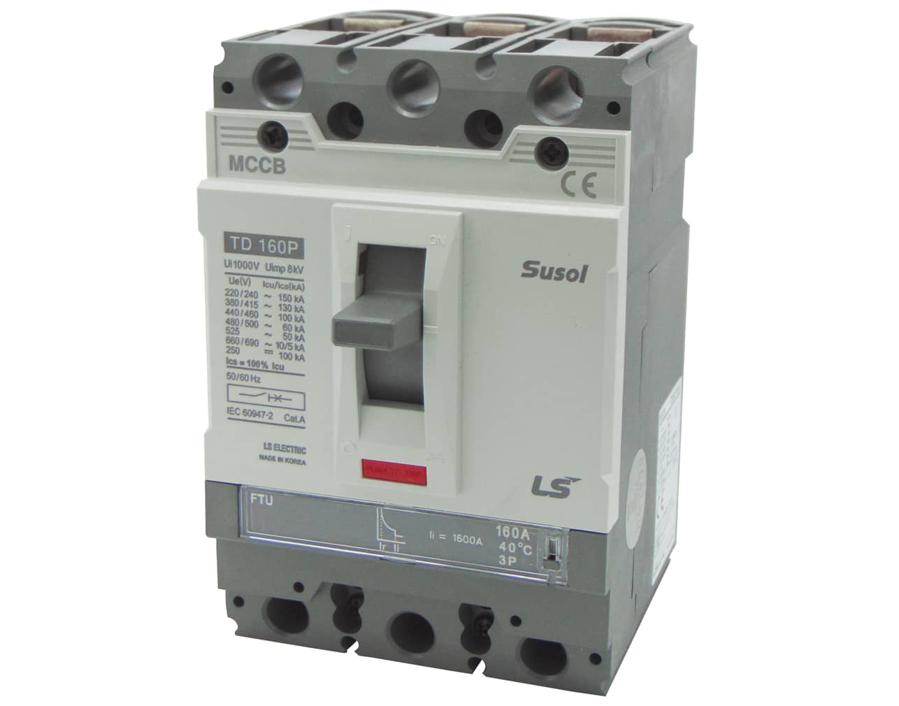 ΔΙΑΚΟΠΤΗΣ ΙΣΧΥΟΣ 3P 160A 130kA TD160P/160 FTU SUSOL LG 3 ΔΙΑΚΟΠΤΗΣ ΙΣΧΥΟΣ 3P 160A 130kA TD160P/160 FTU SUSOL LG