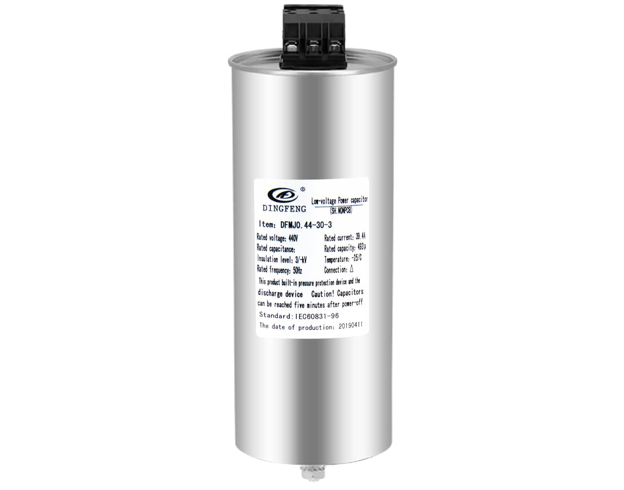 ΠΥΚΝΩΤΗΣ 3Φ 25KVAR/440V ΚΥΛΙΝΔΡΙΚΟΣ DFMJ0.44-25-3 CBB 3 ΠΥΚΝΩΤΗΣ 3Φ 25KVAR/440V ΚΥΛΙΝΔΡΙΚΟΣ DFMJ0.44-25-3 CBB