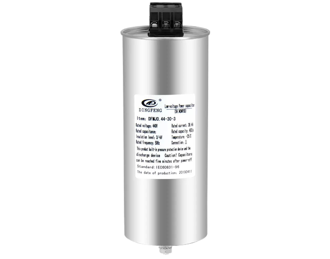 ΠΥΚΝΩΤΗΣ 3Φ 25KVAR/440V ΚΥΛΙΝΔΡΙΚΟΣ DFMJ0.44-25-3 CBB 3 ΠΥΚΝΩΤΗΣ 3Φ 25KVAR/440V ΚΥΛΙΝΔΡΙΚΟΣ DFMJ0.44-25-3 CBB