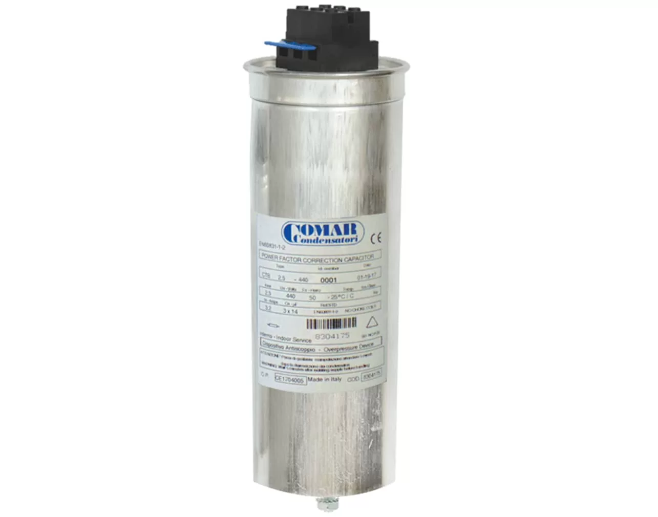 ΠΥΚΝΩΤΗΣ 3Φ 15KVAR/415V ΚΥΛΙΝΔΡΙΚΟΣ CTB COMAR 3 ΠΥΚΝΩΤΗΣ 3Φ 15KVAR/415V ΚΥΛΙΝΔΡΙΚΟΣ CTB COMAR