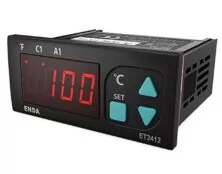 ΕΛΕΓΚΤΗΣ ΘΕΡΜΟΚΡΑΣΙΑΣ ΨΗΦΙΑΚΟΣ 77X35 230VAC ΕΞΟΔΟΣ 1NO+1NC ΜΕ ΣΕΝΣΟΡΑ NTC 1.5m ET2412 ENDA