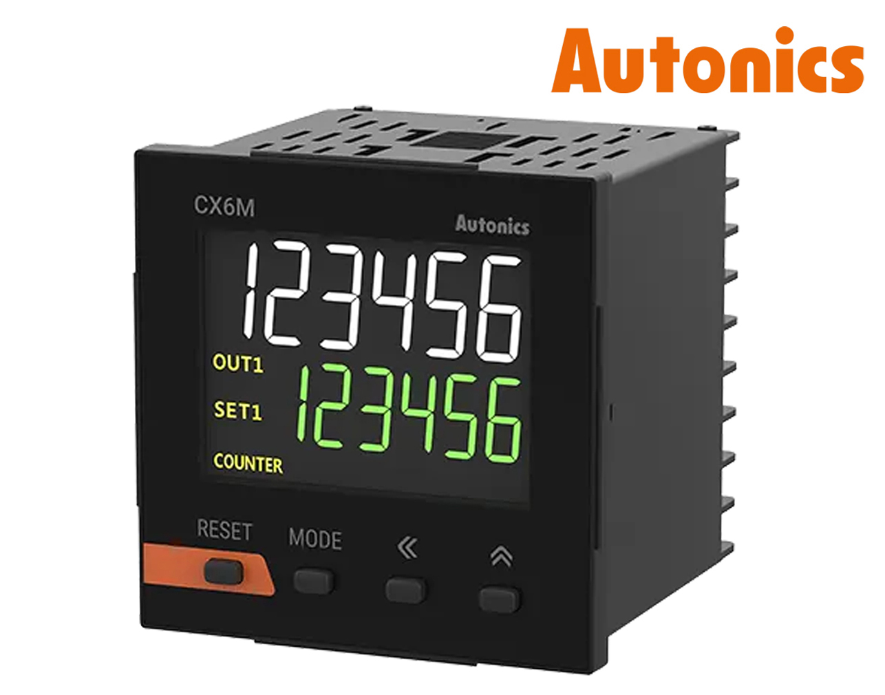 ΜΕΤΡΗΤΗΣ / ΧΡΟΝΙΚΟ ΠΙΝΑΚΑ ΨΗΦΙΑΚΟΣ LCD 48X48 100-240VAC 2 RELAY 2 STAGE CX6M-2P4 AUTONICS