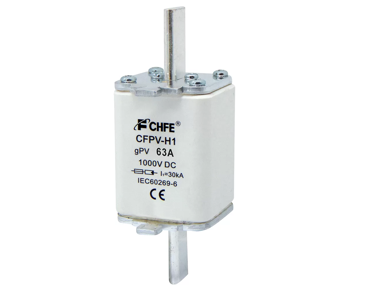 ΑΣΦΑΛΕΙΑ ΜΑΧΑΙΡΩΤΗ ΦΩΤΟΒΟΛΤΑΪΚΩΝ H1 63A 1000VDC gPV CFPV-H1 CHF 3 ΑΣΦΑΛΕΙΑ ΜΑΧΑΙΡΩΤΗ ΦΩΤΟΒΟΛΤΑΪΚΩΝ H1 63A 1000VDC gPV CFPV-H1 CHF
