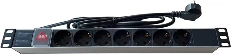 GN-1907A ΠΟΛΥΠΡΙΖΟ 1U ΓΙΑ RACK 7 ΘΕΣΕΩΝ ΜΕ ΔΙΑΚΟΠΤΗ 2