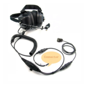 TALKLINE TA 1666 HYT Κεφαλόφωνο Headset για HYTERA με Βύσμα 2 pin και PTT 2