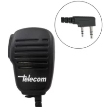 Telecom JD 3602 Αδιάβροχο Μικρομεγάφωνο με Βύσμα 2 pin Kenwood και PTT IP54 χωρίς VOX