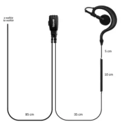Telecom PY 29 VX7R Μικροφωνοακουστικό C-earset με Βύσμα 1 pin 3.5mm Yaesu και PTT 3