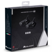 Midland BT Rush RCF Ζευγάρι Ενδοεπικοινωνία Μηχανής Bluetooth για έως 10 Άτομα με Εμβέλεια 3.5km 3