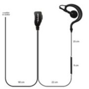 Telecom SARI STP 8000 Μικροφωνοακουστικό C-earset με Βύσμα Sepura και PTT 2