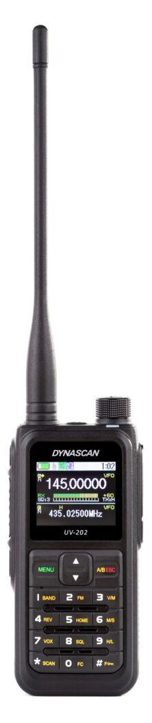 Dynascan UV-202 Ασύρματος Πομποδέκτης VHF/UHF IP67 με φόρτιση USB-C