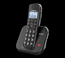 Daewoo DTD 7200 Ασύρματο Τηλέφωνο με Μεγάλη Οθόνη Μεγάλα Ψηφία και για Ακουστικά Βαρηκοΐας