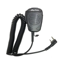 Anytone QHM 024 Μικρομεγάφωνο με Βύσμα 2 pin Kenwood και PTT με Σπιράλ Καλώδιο χωρίς VOX