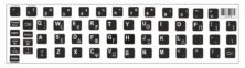 Αυτοκόλλητο universal για πληκτρολόγιο notebook, Black (0.11mm)