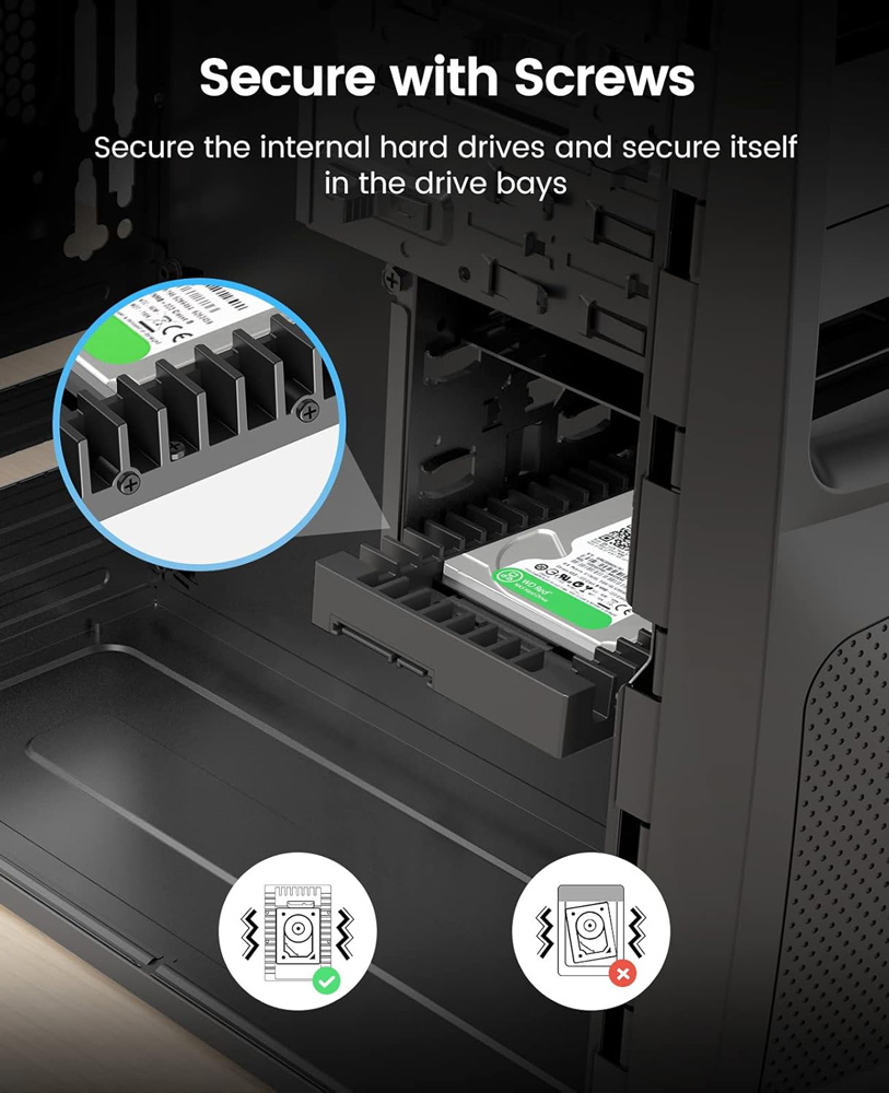 ORICO tray 3.5" για 2.5" HDD/SSD 1125SS-V1, 6Gbps, μαύρο 5 ORICO tray 3.5" για 2.5" HDD/SSD 1125SS-V1, 6Gbps, μαύρο - Image 3