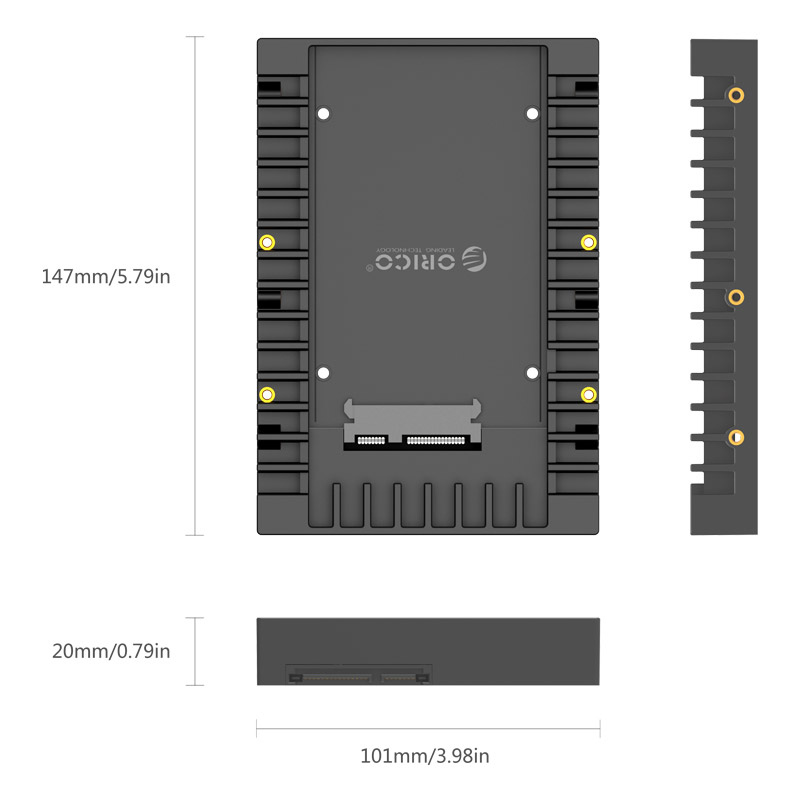 ORICO tray 3.5" για 2.5" HDD/SSD 1125SS-V1, 6Gbps, μαύρο 8 ORICO tray 3.5" για 2.5" HDD/SSD 1125SS-V1, 6Gbps, μαύρο - Image 6