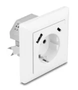 DELOCK πρίζα τοίχου 11499 με θύρες φόρτισης USB & USB-C, 18W PD, λευκή 3
