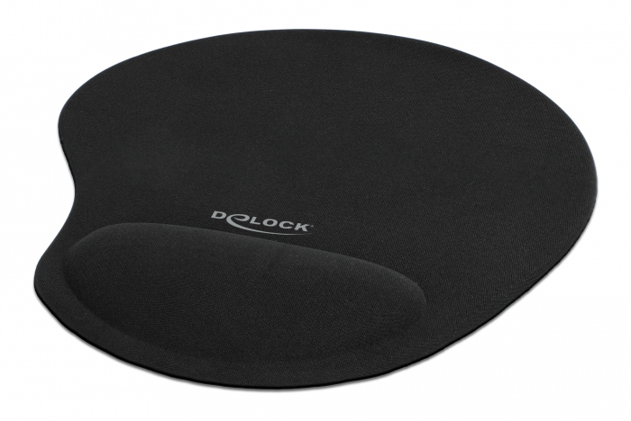 DELOCK mousepad 12040 με gel στήριγμα καρπού, 230 x 202mm, μαύρο 3 DELOCK mousepad 12040 με gel στήριγμα καρπού, 230 x 202mm, μαύρο