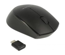 DELOCK ασύρματο ποντίκι 12526, Οπτικό, USB-C receiver, 3-button, μαύρο 2 DELOCK ασύρματο ποντίκι 12526, Οπτικό, USB-C receiver, 3-button, μαύρο 1