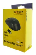 DELOCK ασύρματο ποντίκι 12526, Οπτικό, USB-C receiver, 3-button, μαύρο 4