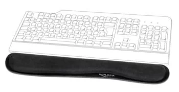 DELOCK στήριγμα καρπού για πληκτρολόγιο/laptop 12558, 20x85x465mm, μαύρο 2