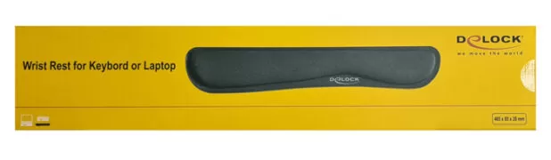 DELOCK στήριγμα καρπού για πληκτρολόγιο/laptop 12558, 20x85x465mm, μαύρο 3
