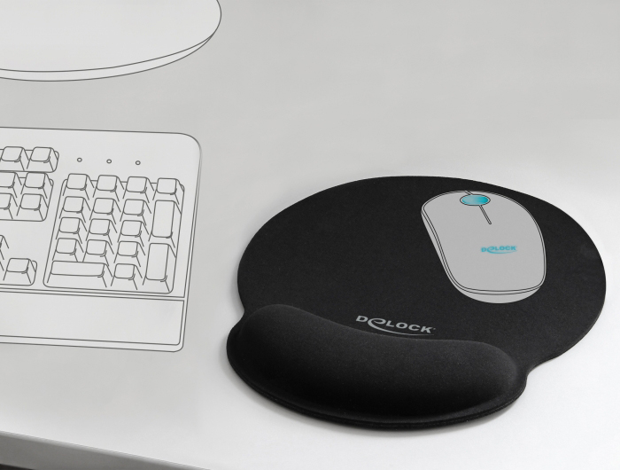 DELOCK Mousepad 12559 με στήριγμα καρπού, 252 x 227mm, μαύρο 5 DELOCK Mousepad 12559 με στήριγμα καρπού, 252 x 227mm, μαύρο - Image 3