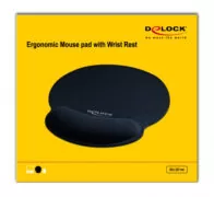 DELOCK Mousepad 12559 με στήριγμα καρπού, 252 x 227mm, μαύρο 4