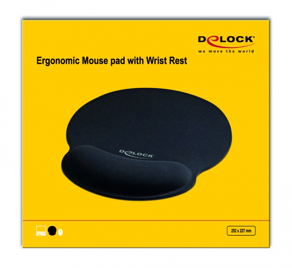 DELOCK Mousepad 12559 με στήριγμα καρπού, 252 x 227mm, μαύρο 6 DELOCK Mousepad 12559 με στήριγμα καρπού, 252 x 227mm, μαύρο - Image 4