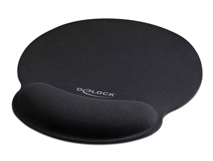 DELOCK Mousepad 12559 με στήριγμα καρπού, 252 x 227mm, μαύρο 3 DELOCK Mousepad 12559 με στήριγμα καρπού, 252 x 227mm, μαύρο