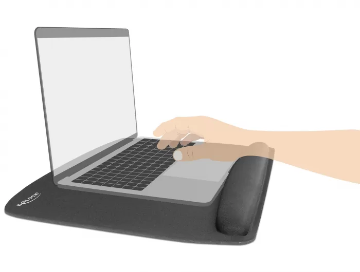 DELOCK mousepad για laptop με στήριγμα καρπού 12601, 320x420mm, μαύρο 4 DELOCK mousepad για laptop με στήριγμα καρπού 12601, 320x420mm, μαύρο - Image 2