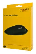 DELOCK στήριγμα καρπού για ποντίκι 12602, 25x115x165mm, μαύρο 4