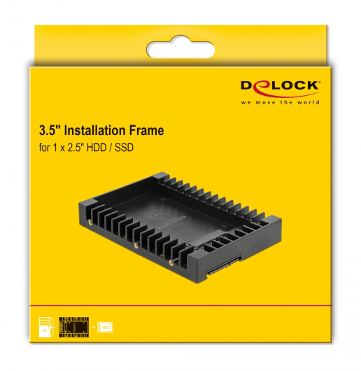 DELOCK tray 3.5" για 2.5" HDD/SSD 18364, 6Gbps, μαύρο 7 DELOCK tray 3.5" για 2.5" HDD/SSD 18364, 6Gbps, μαύρο - Image 5