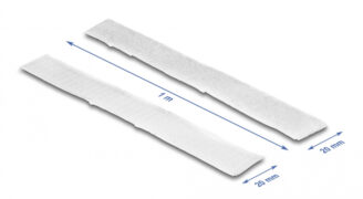 DELOCK αυτοκόλλητη ταινία τύπου Velcro 19061, 1mx20mm, λευκή 3