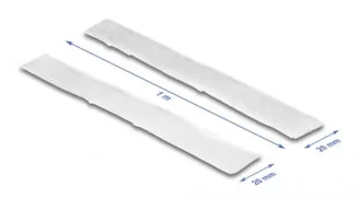DELOCK αυτοκόλλητη ταινία τύπου Velcro 19061, 1mx20mm, λευκή 3