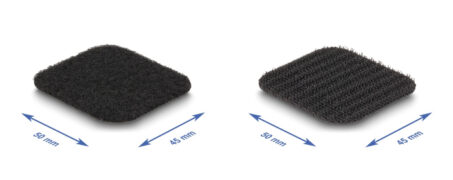 DELOCK αυτοκόλλητα τύπου Velcro 19106 σε ρολό 3m, 45x50mm, μαύρο 2